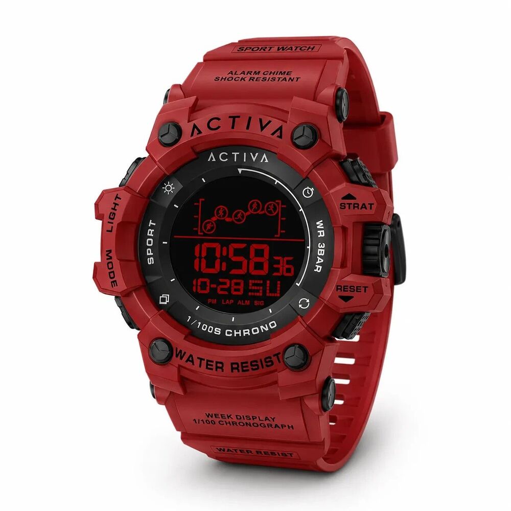 Activa X Invicta Summit X Digital Men's Watch 50mm ACW8082-023 Red Sport Alarm
